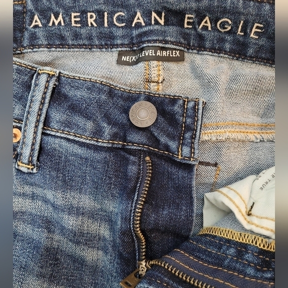 American Eagle Ne(x)t Level Airflex Skinny Destroyed Jeans - Size 30 - Picture 6 of 12